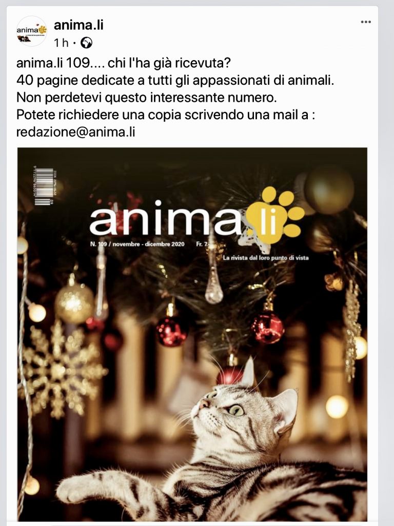 Rivista Anima.li nov dic 2020-2