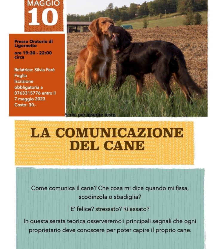 Silvia Fare Foglia evento la comunicazione del cane