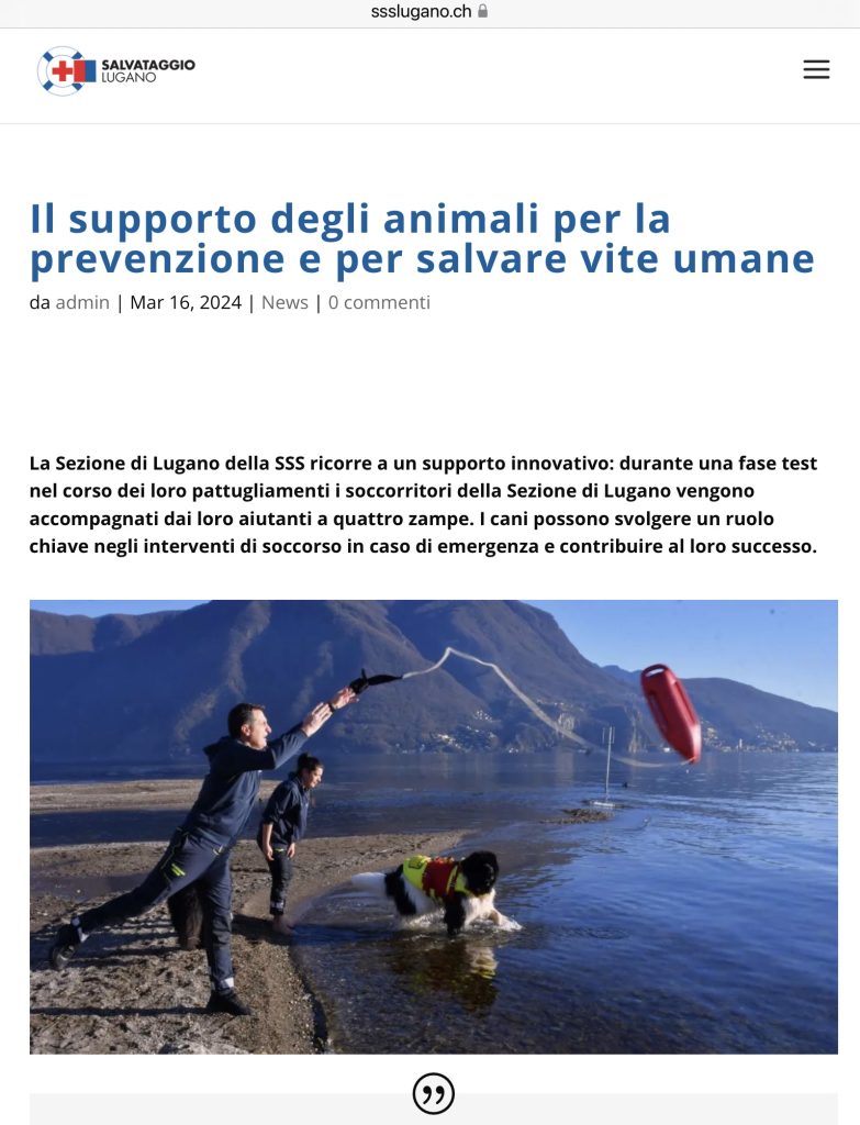 SSSL CANI SALVATAGGIO LUGANO