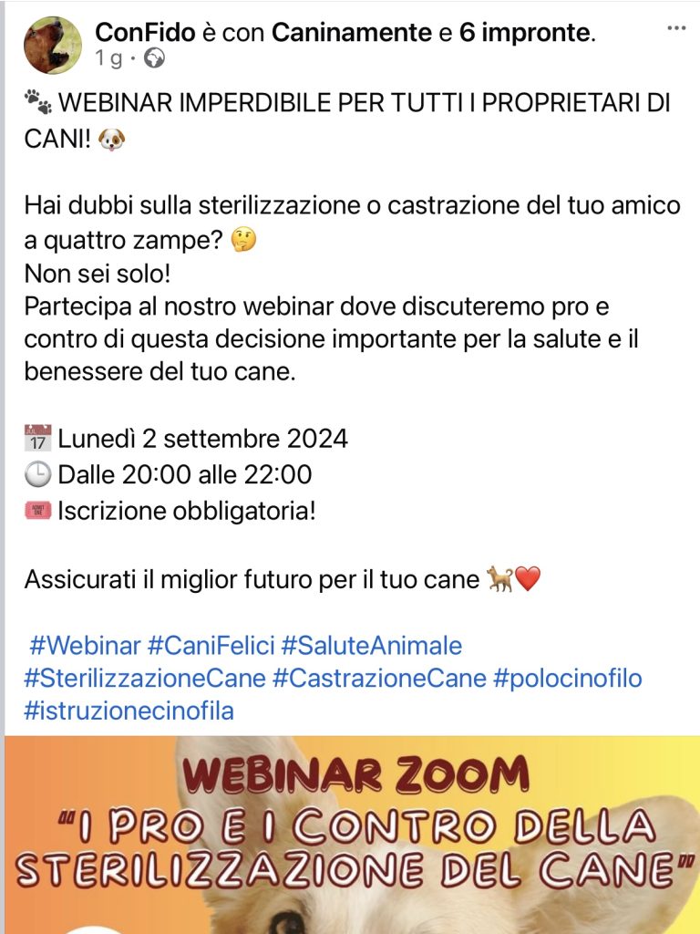 ConFido webinari castrazione