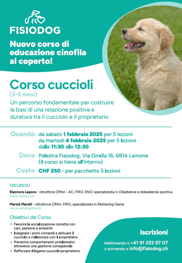 CORSO CUCCIOLI FISIODOG