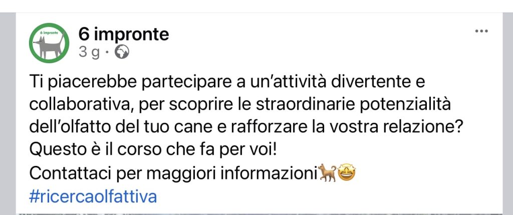 Ricerca olfattiva 6IMPRONTE