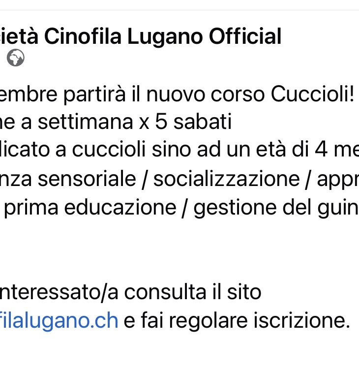 Corso cuccioli SCL